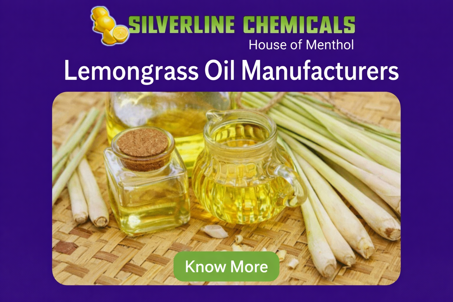 Natural Lemongrass Oil Manufacturers with Lab-Tested Quality