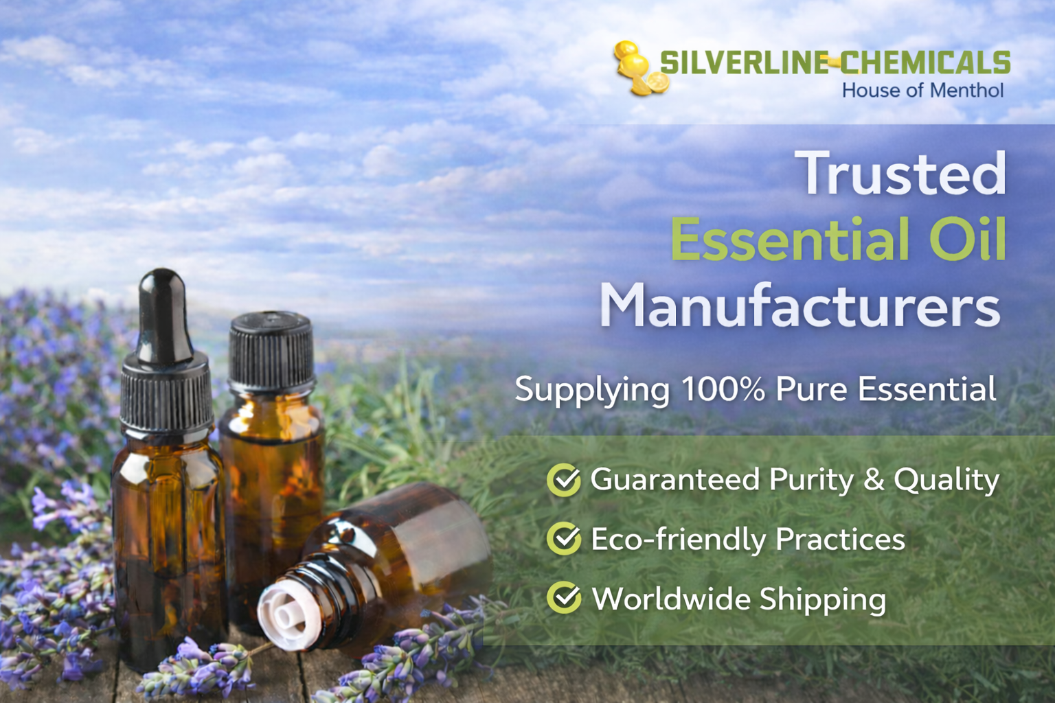 Trusted Essential Oils Manufacturers Offering 100% Pure Oils