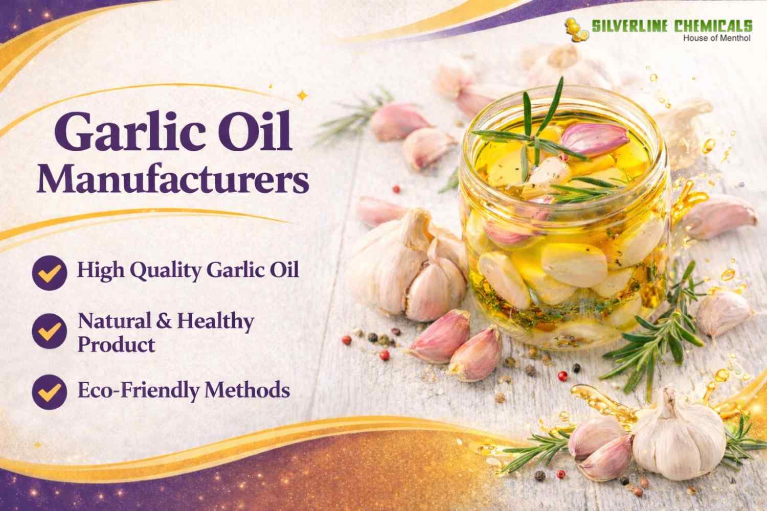 Trusted Organic Garlic Oil Manufacturers with Certified Pure Quality
